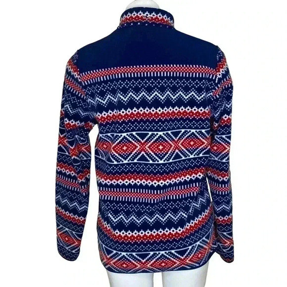 Vineyard Vines fleece pullover fair Isle synchilla woman’s small/girls 18 - Picture 2 of 5